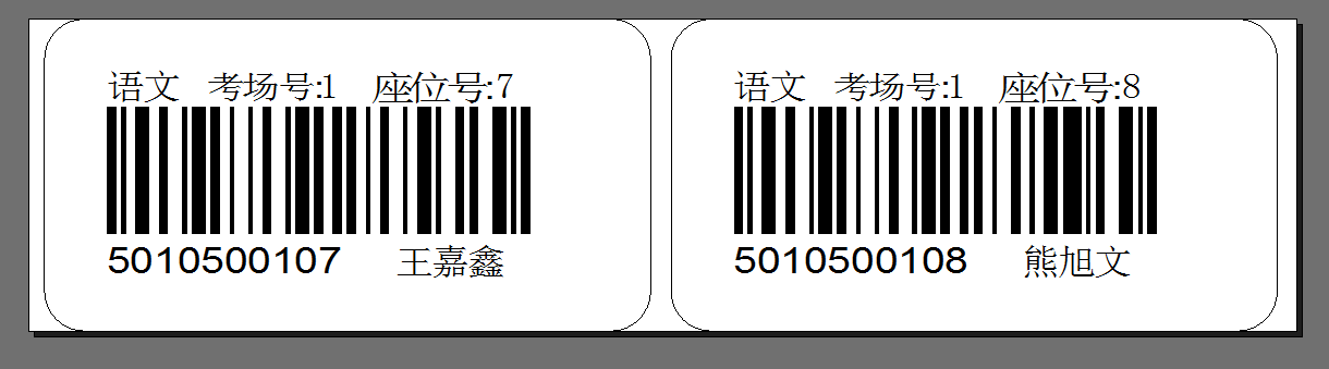 巴音郭楞蒙古自治州學生考試條碼打印,專業打印準考證條碼的打印機